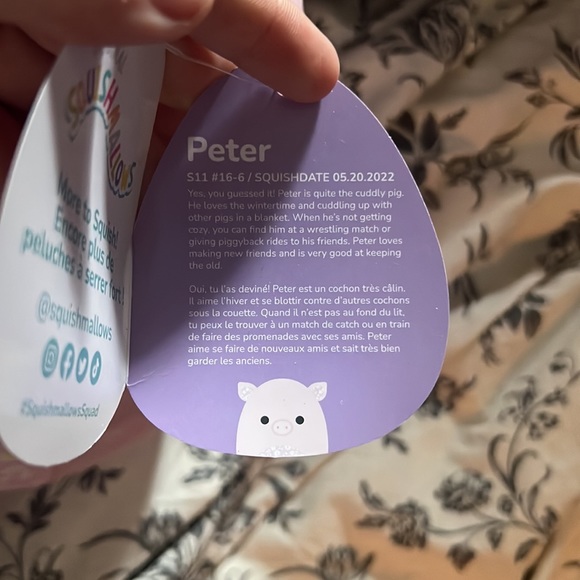 Peter the pig Squishmallow 11” - Picture 4 of 5